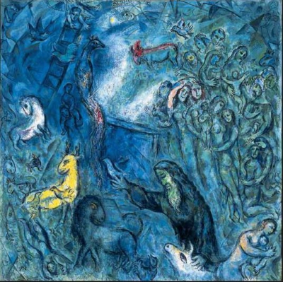 Marc Chagall, L'Arca di Noé (1961-1966).  Tutte le specie tendono ad aggregarsi e organizzarsi - Il potere dipende dall'organizzazione.