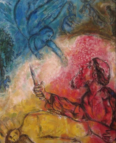 La Presa di Coscienza che siamo educati ad accettare il dolore, al rifiuto del piacere - L&#039;amore per la paura. La saggezza profetica Biblica esprime bene questa situazione: &quot;In uno Stato di oppressione anche un saggio diviene stolto. Foto, il Sacrificio di Isacco, opera di M. Chagall (1960-1966). Abramo è posto nella condizione dell&#039;accettazione al sacrificio, sacrificio che non avviene, quindi l&#039;insegnamento sta nella presa di coscienza al sacrificio (stato di sofferenza) in cui l&#039;individuo è sottoposto (sfruttamento lavorativo, fanatismo religioso e politico, guerre).  &quot; ... l&#039;ideale del sacrificio e della pena passa a onore e lode delle classi sfruttatrici, nemiche della gioia e dell&#039;amore per la vita.&quot;